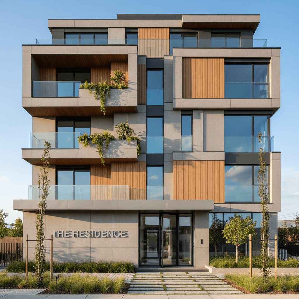 Fertiggestelltes Bauprojekt Hochbau