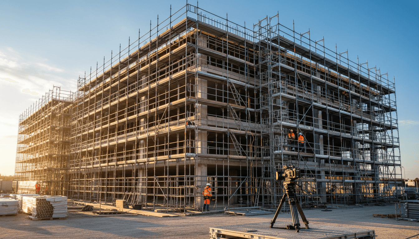 Hochbau-Stahlkonstruktion mit Sicherheitsausrüstung